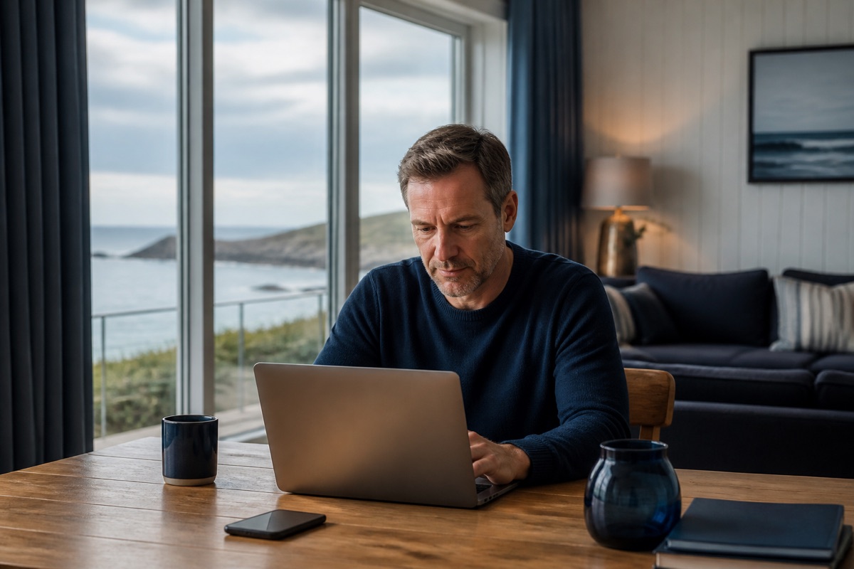 Private client using reliable internet in a second home